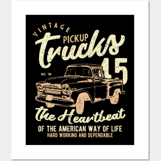 Vintage Pickup Trucks Posters and Art